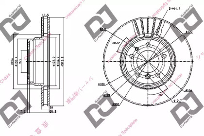 Тормозной диск DJ PARTS BD1158